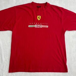 Ferrari Authentic 1947 Tee Shirt Men's XL Racecar Horse Graphic Quiet Luxury